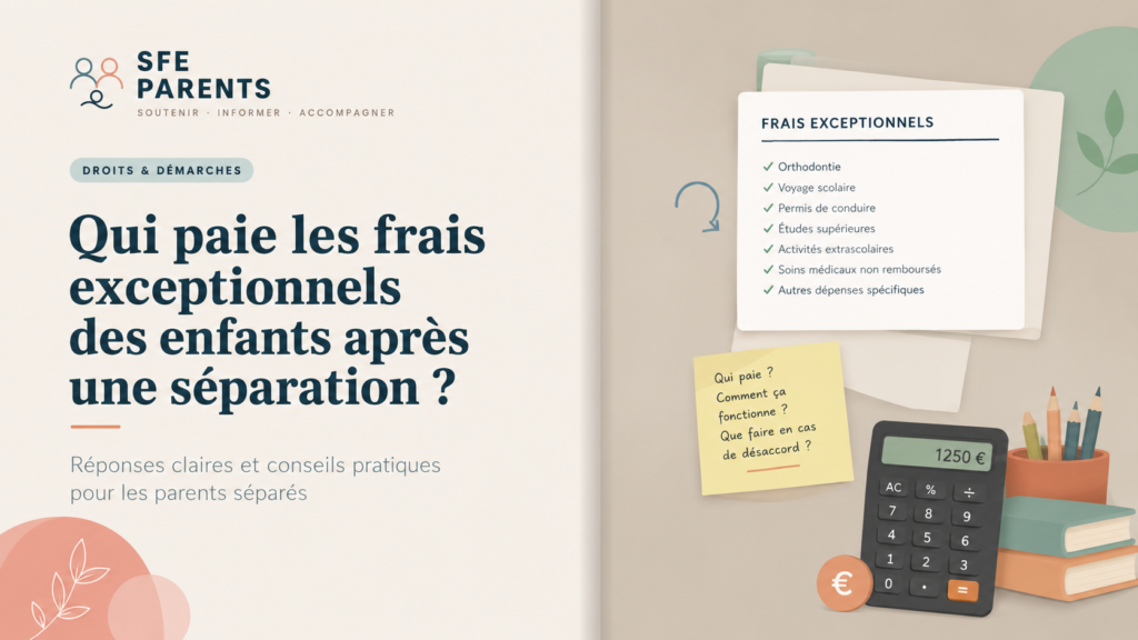 Qui paie les frais exceptionnels des enfants après une séparation ?