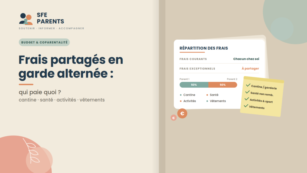 sfe-parents , frais partagés en garde alternée